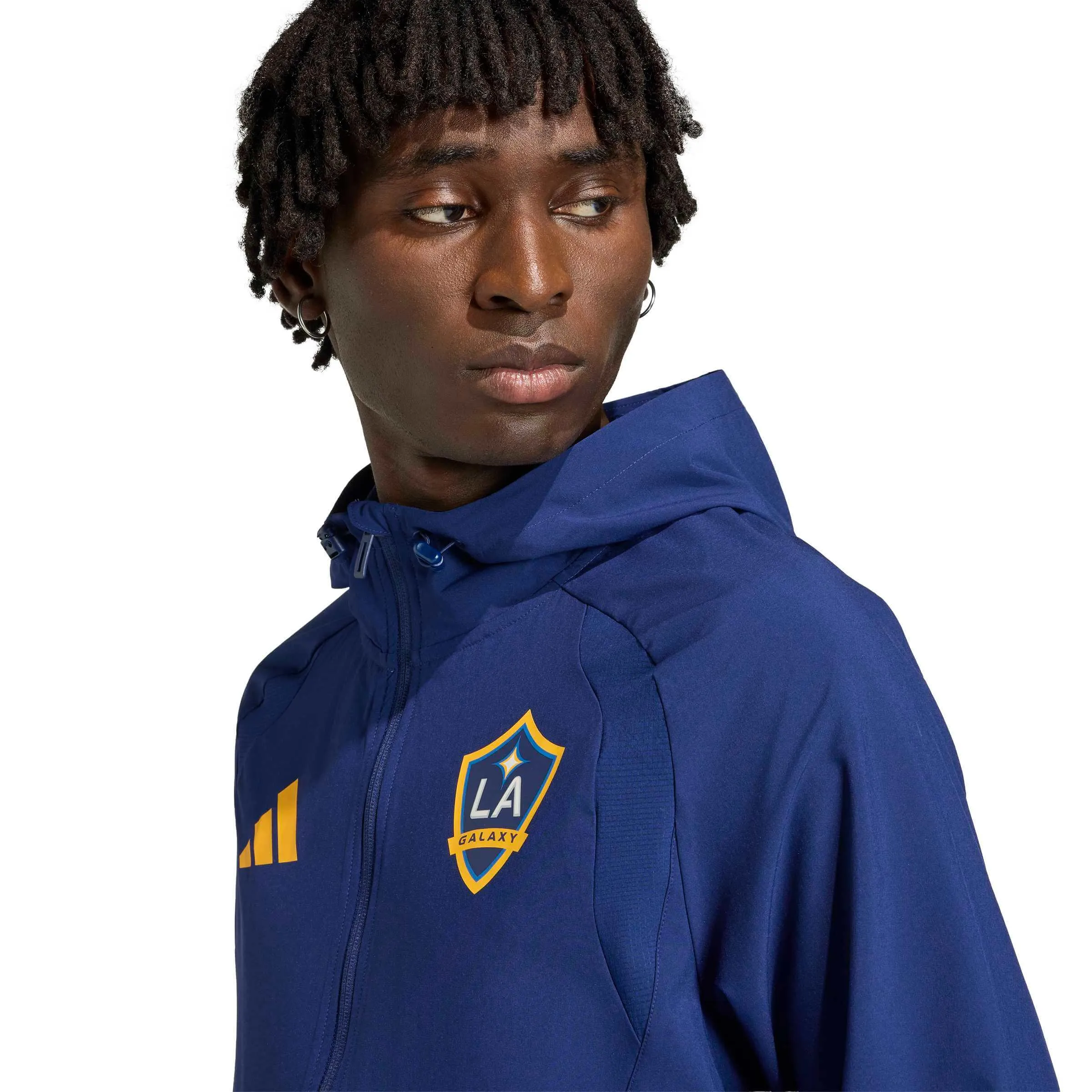 adidas 2026 LA Galaxy Men's Travel Full-Zip Windbreaker - Image 4