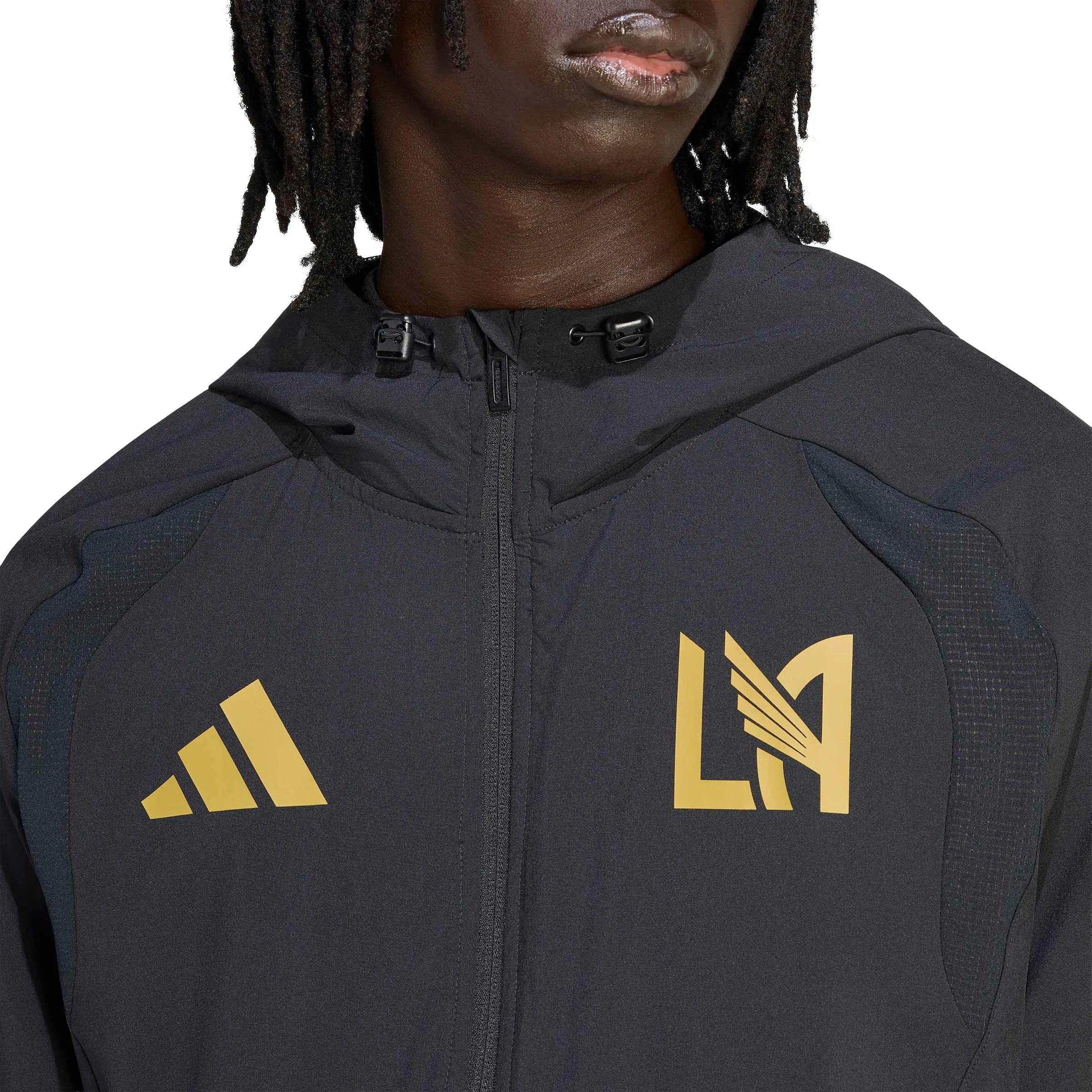 adidas 2026 LAFC Men's Travel Full-Zip Windbreaker - Image 4