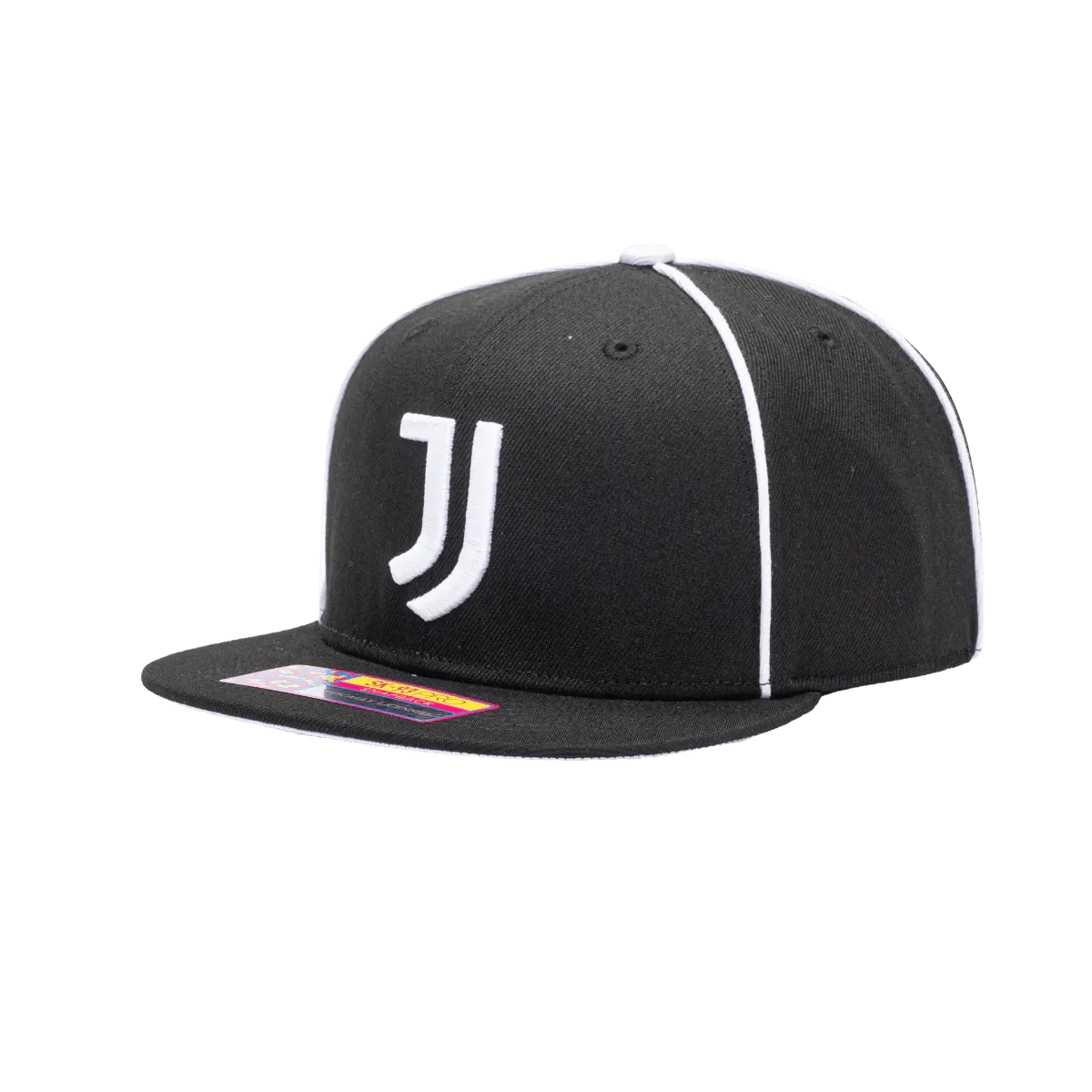 Fan Ink Collection Juventus Cali Night Snapback Hat - Black-White - Image 3