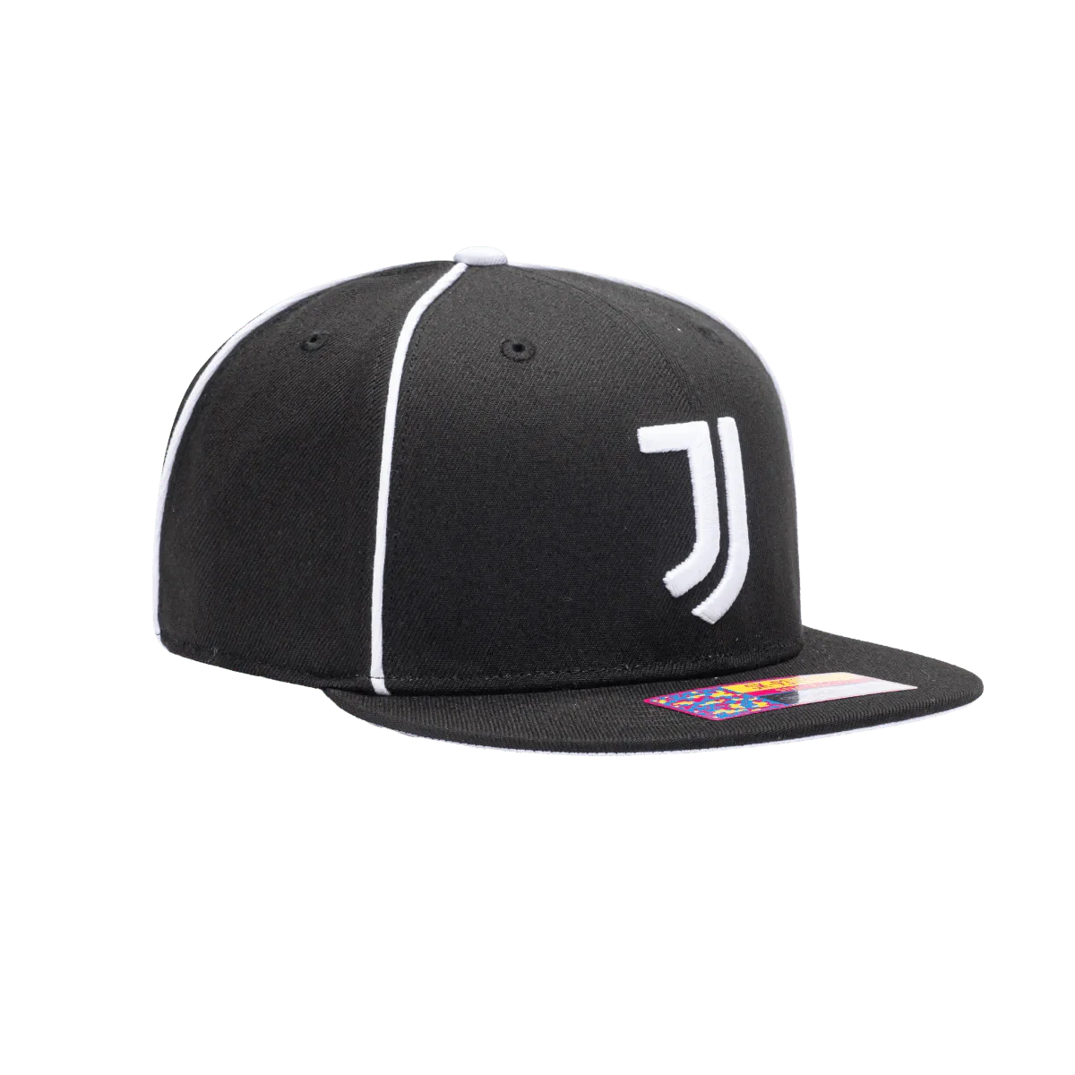 Fan Ink Collection Juventus Cali Night Snapback Hat - Black-White - Image 4