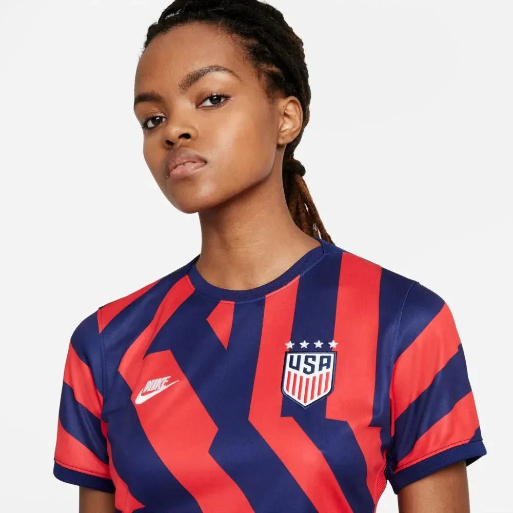 Nike 2021-22 USA Women Away Jersey - Navy-Red - Image 3