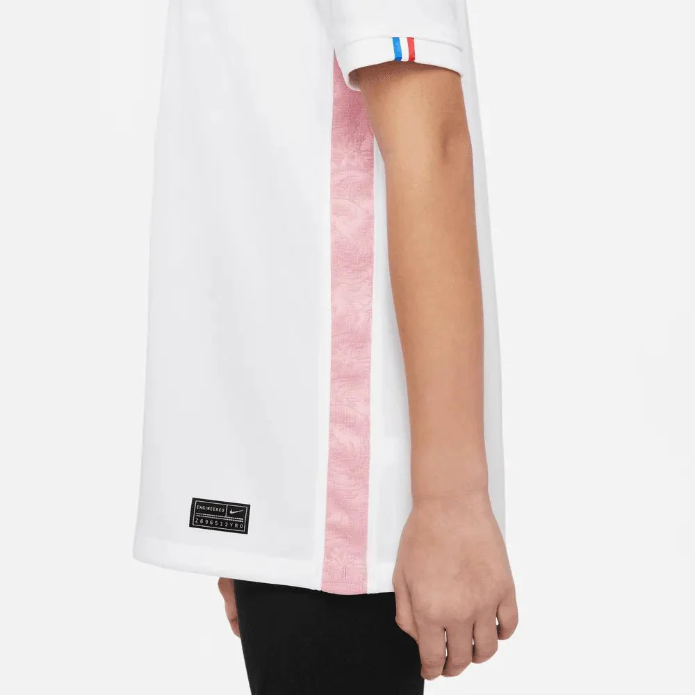 Nike 2022-23 France Away Youth Jersey White-Pink Glaze-Blue - Image 7