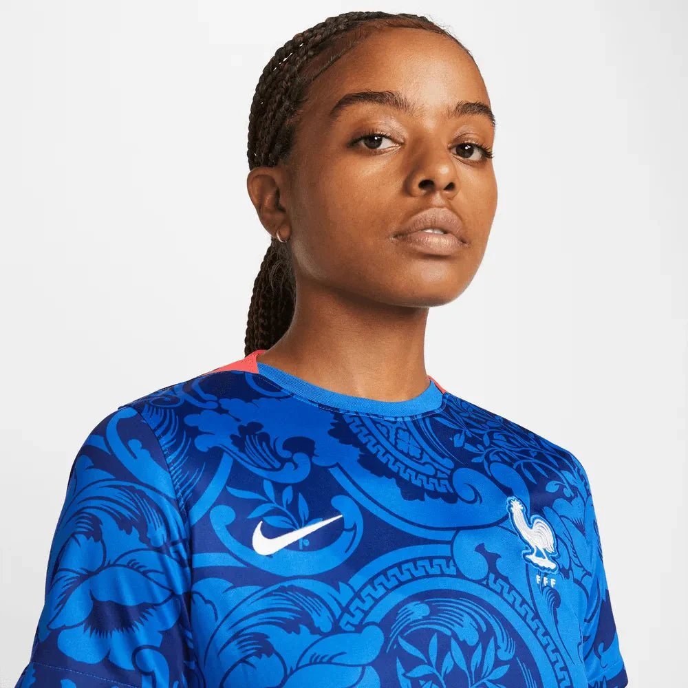 Nike France Women's EC22 Home Jersey - Hyper Cobalt-Siren Red - Image 5