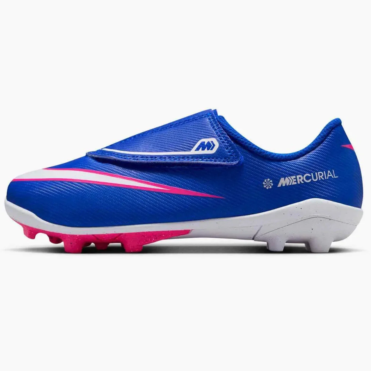 Nike Kids Vapor 16 Club PS Velcro Multi-Ground Blue Soccer Cleats/Shin Guards/Ball Bundle - Image 4